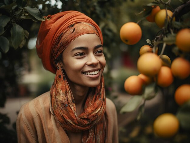 Retrato de rosto de mulher bonita ilustração de foto realista gerada digitalmente