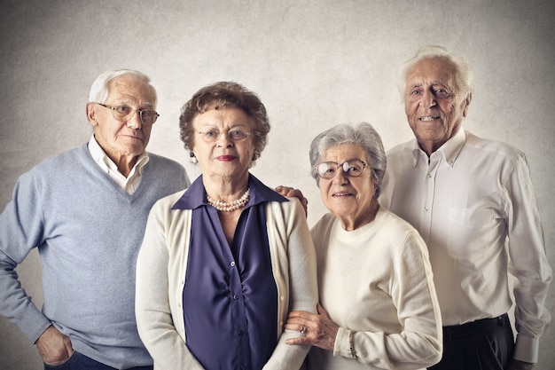 Foto retrato, de, sênior, pessoas