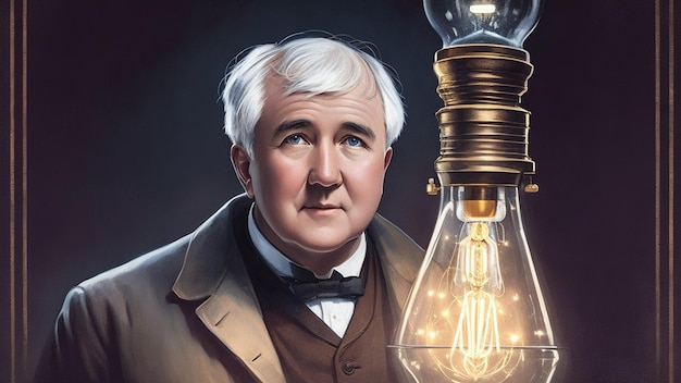 Retrato de Thomas Edison