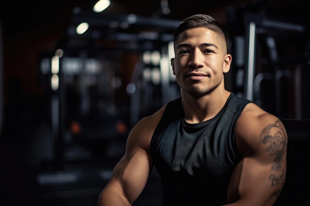 Retrato de um atleta em cadeira de rodas criado com ia generativa