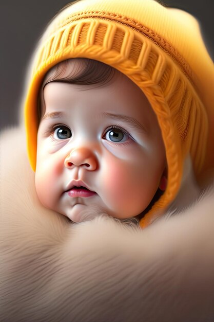 Retrato de um bebê bonito