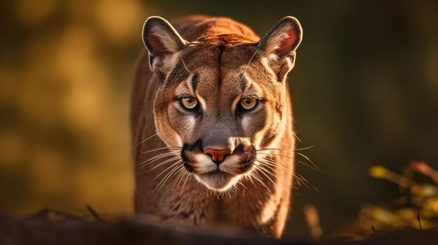 Foto retrato de um belo puma