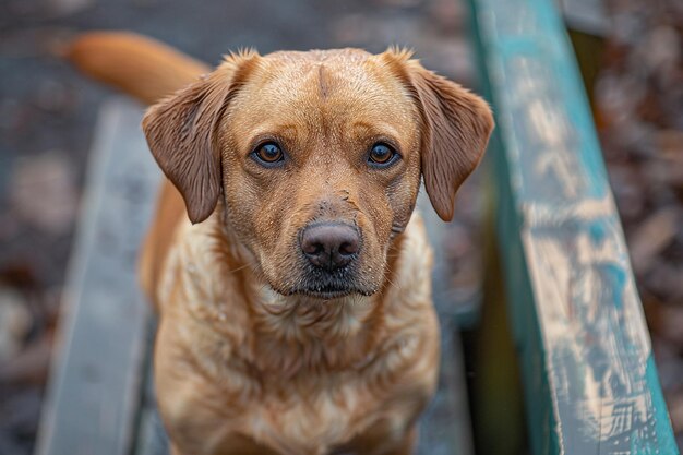 Foto retrato de um cão bonito