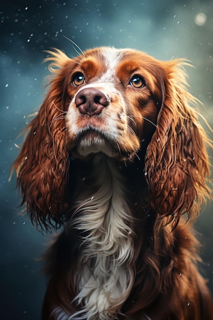 Retrato de um cão cocker spaniel bonito