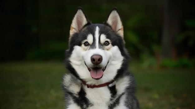 Retrato de um cão Husky