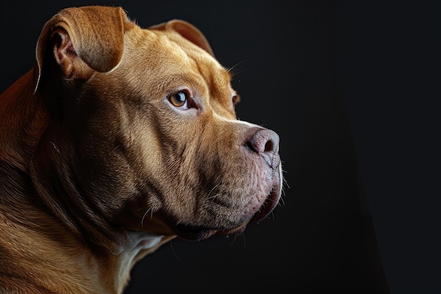 Retrato de um cão pitbull