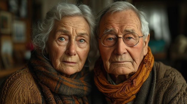 Retrato de um casal idoso