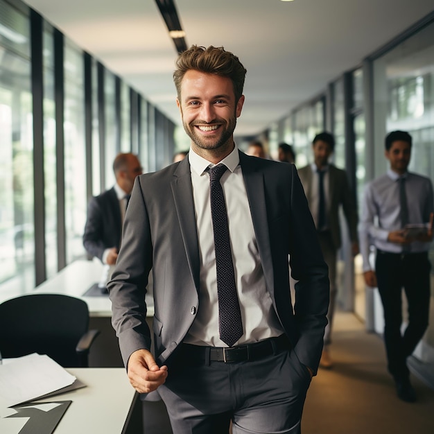 Retrato de um CEO bonito sorrindo