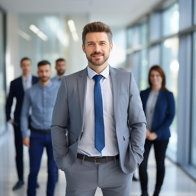 Retrato de um CEO bonito sorrindo