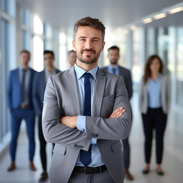 Retrato de um CEO bonito sorrindo