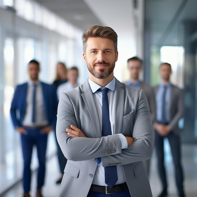 Retrato de um CEO bonito sorrindo