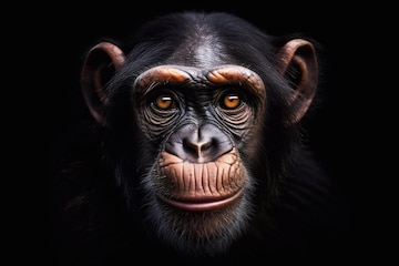 Macaco Chimpanzé Retrato Ao Ar Livre Foto de Stock - Imagem de dentes,  animal: 272533470