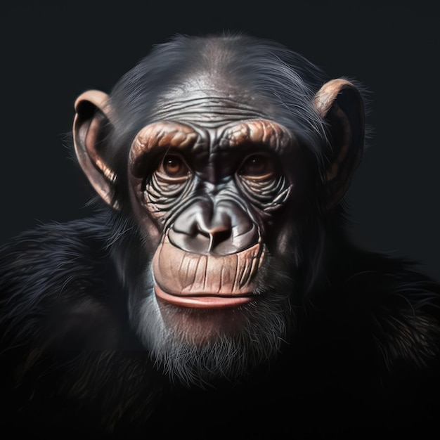 Retrato de um chimpanzé
