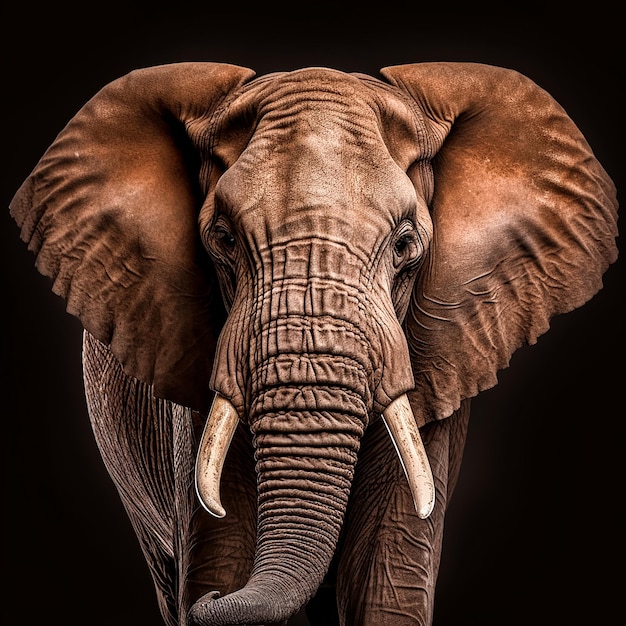 Retrato de um elefante africano