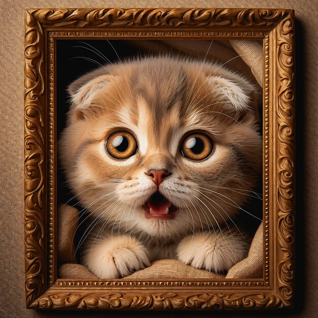 Retrato de um gatinho recém-nascido