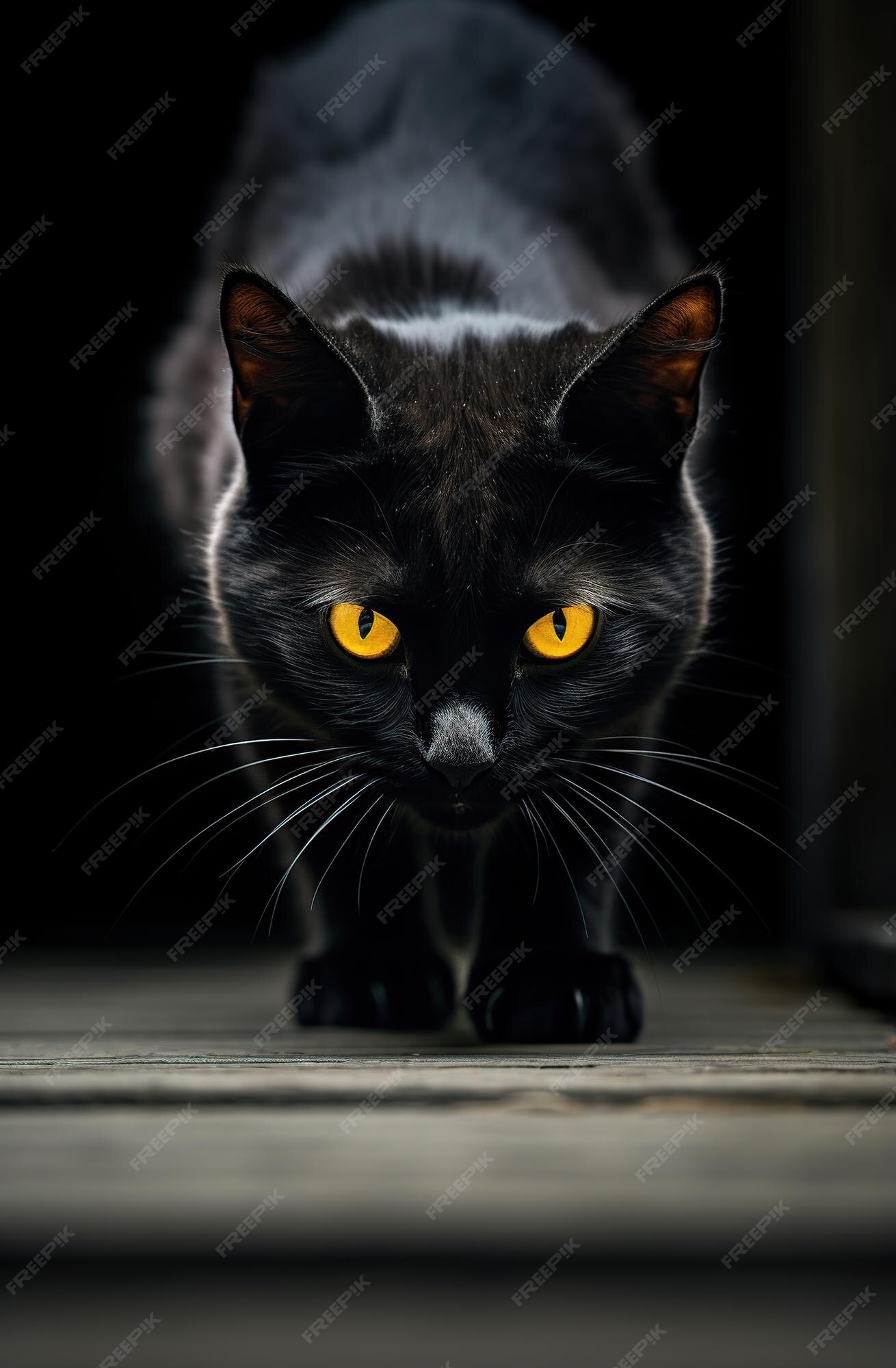 Foto de O Gato Preto Engraçado Rasgou O Papel Amarelo E Olhando Acima Jogo  De Gato e mais fotos de stock de Gato doméstico - iStock