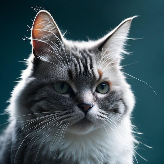 Retrato de um gato surpreendido Scottish Straight