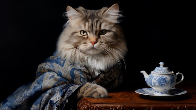 retrato de um gato