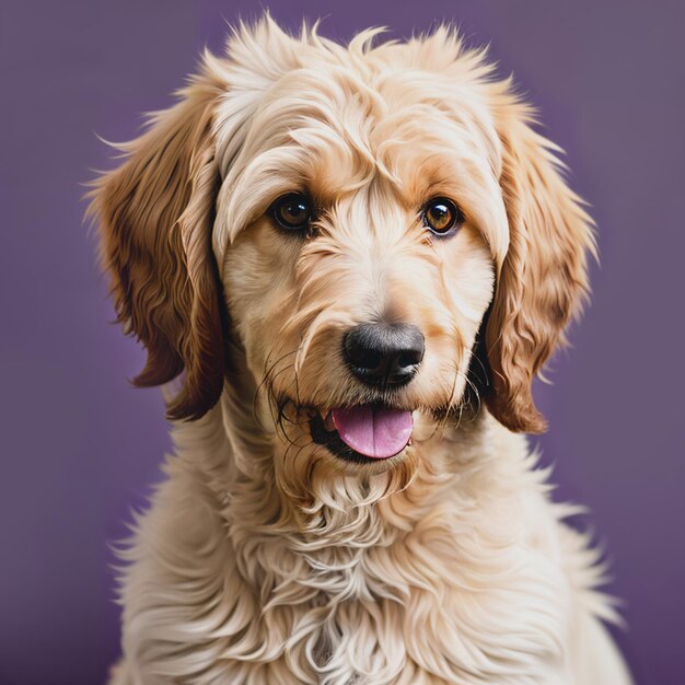 Retrato de um Goldendoodle