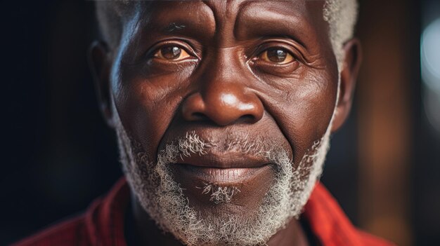 Retrato de um homem afro-americano idoso