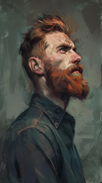 Retrato de um homem de barba vermelha