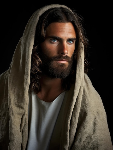 Foto retrato de um homem jesus cristo