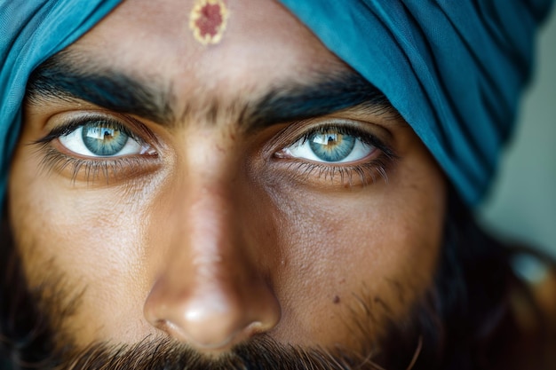 Foto retrato de um homem punjabi indiano também chamado de sardar ji sikh