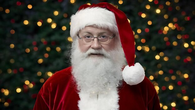 Retrato de um homem vestido de Papai Noel