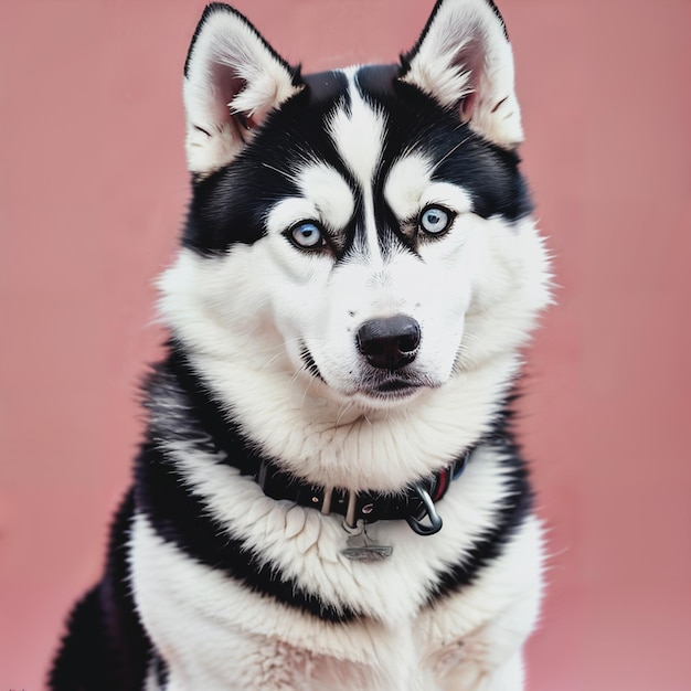 Retrato de um husky siberiano