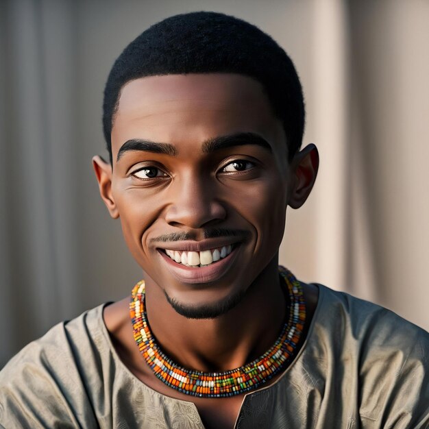 Retrato de um jovem africano