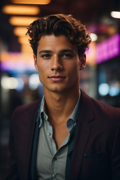 Foto retrato de um jovem empresário na cidade