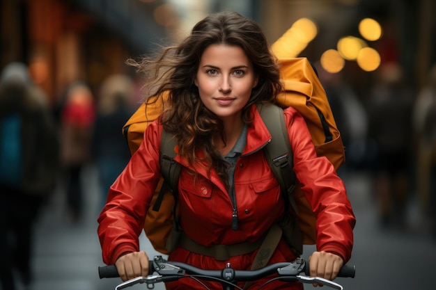 retrato de um jovem entregando uma motocicleta