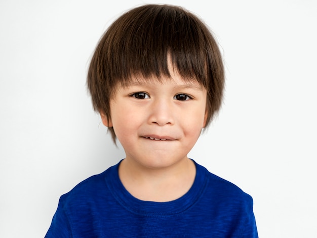 Foto retrato, de, um, jovem, menino asian