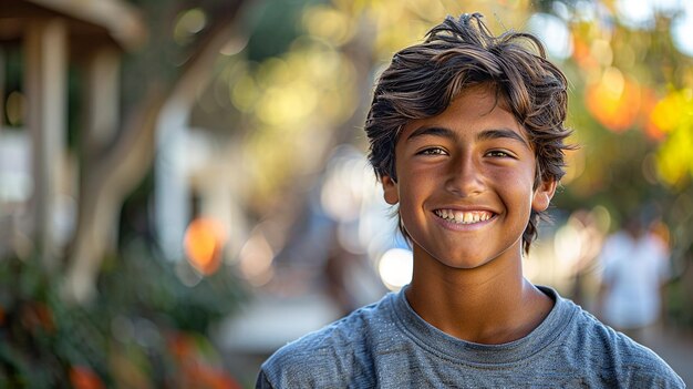 Foto retrato de um jovem sorridente de vinte e poucos anos