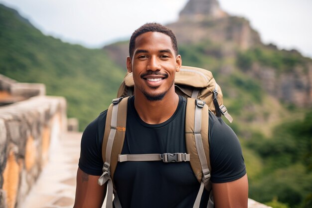 Retrato de um jovem turista afro-americano Generative, de Ai