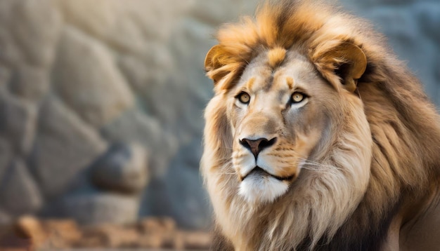 retrato de um leão em um fundo bonito