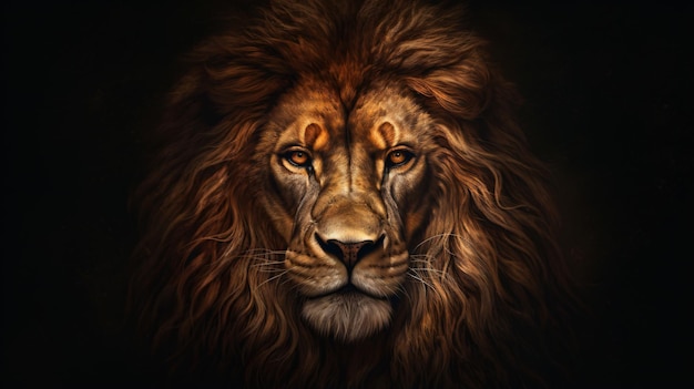 Retrato de um leão