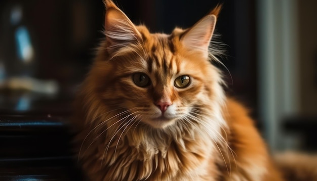 Retrato de um lindo gato de perto