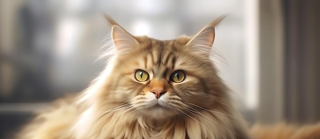 Retrato de um lindo gato gerado por IA
