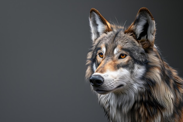 Retrato de um lobo mexicano