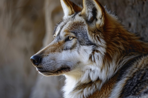 Retrato de um lobo mexicano