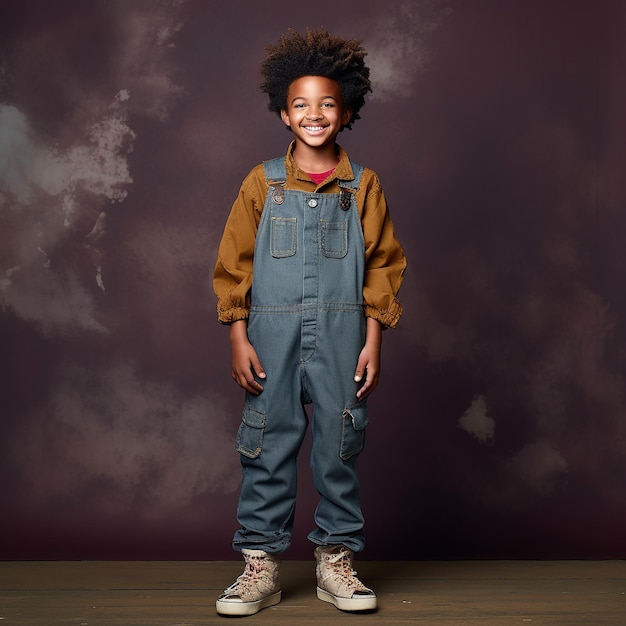 retrato de um menino afro-americano sorridente