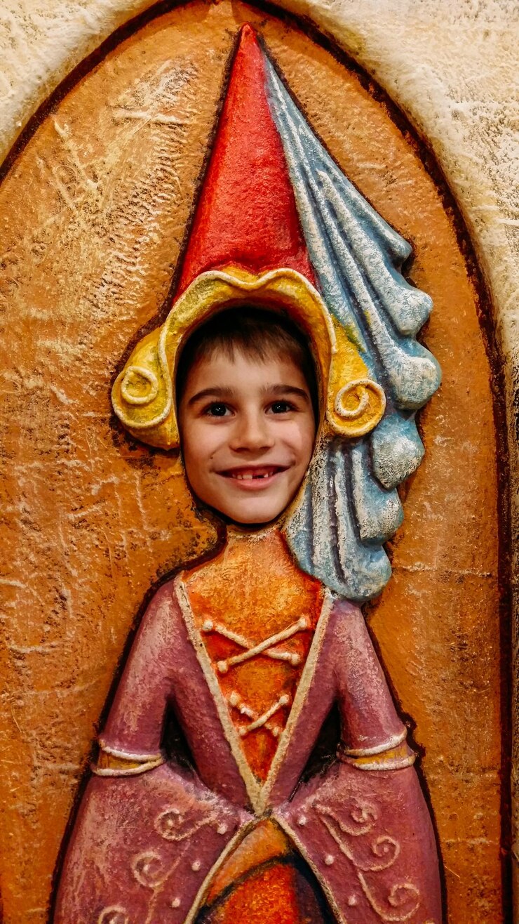 Foto retrato de um menino sorridente