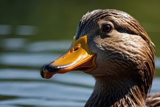 Retrato de um pato bonito