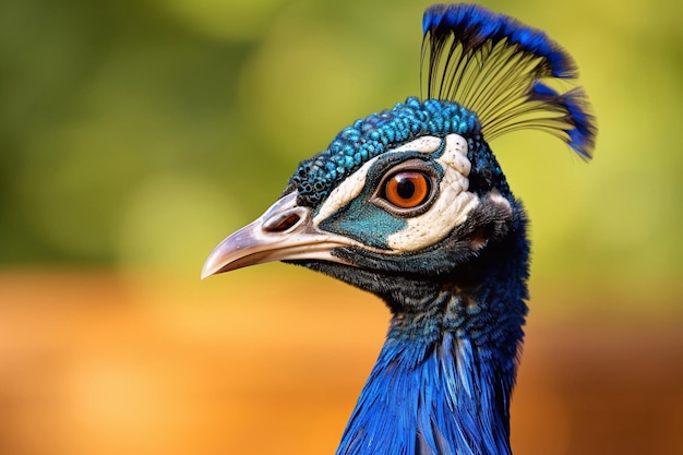 retrato de um pavão macho