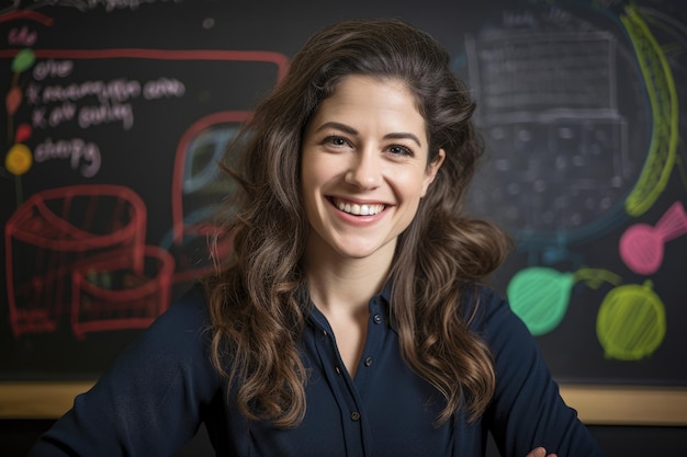 Foto retrato de um radiante educador de saúde com um sorriso caloroso e olhos brilhantes