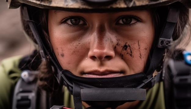 Retrato de um rifle de mira de atirador militar gerado por IA