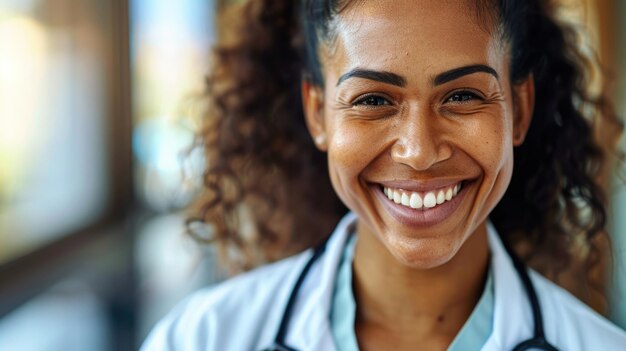 Retrato de um trabalhador médico sorridente