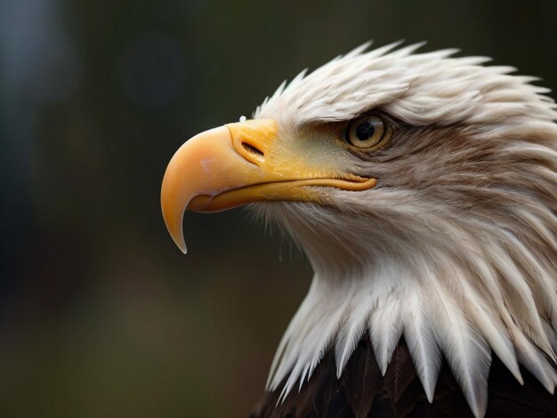 Foto retrato de uma águia careca lat haliaeetus leucocephalus