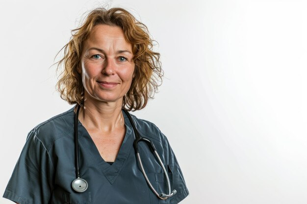 Retrato de uma enfermeira compassiva que faz tudo para prestar excelente cuidado aos seus pacientes